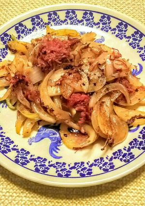 コンビーフの玉ねぎ炒め-レシピのメイン写真