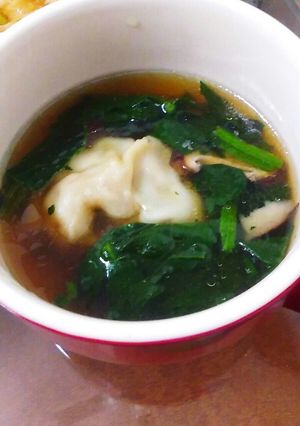 ♢﻿冷凍ギョウザとホウレン草のスープ♢﻿-レシピのメイン写真