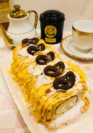 モンブランロールケーキ♡-レシピのメイン写真