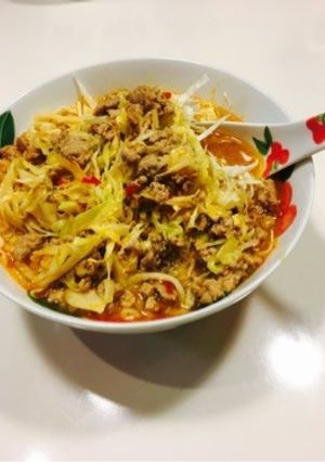 キャベツとひき肉の辛ラーメン-レシピのメイン写真