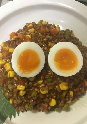 野菜、エリンギたっぷりの簡単ドライカレー-レシピのメイン写真