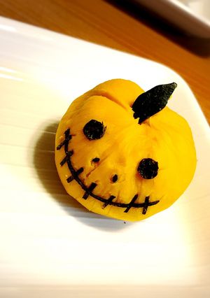 ハロウィンにジャックの簡単カボチャサラダ-レシピのメイン写真