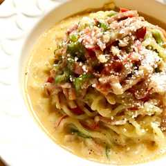 รูปของ 辛ラーメンdeとろ〜りカルボナーラ