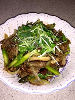 牛肉とアスパラのオイスターソース炒め-レシピのメイン写真
