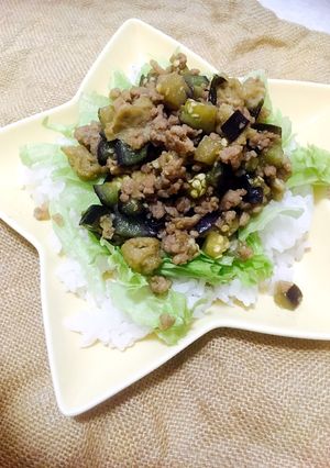 なすと油揚げの味噌ひき肉^ ^-レシピのメイン写真