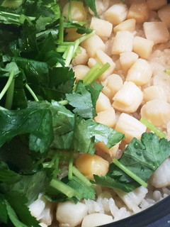 貝柱と三つ葉のさっぱり炊き込みご飯-レシピのメイン写真