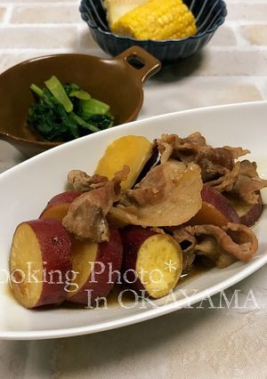 豚肉とサツマイモの甘辛煮-レシピのメイン写真