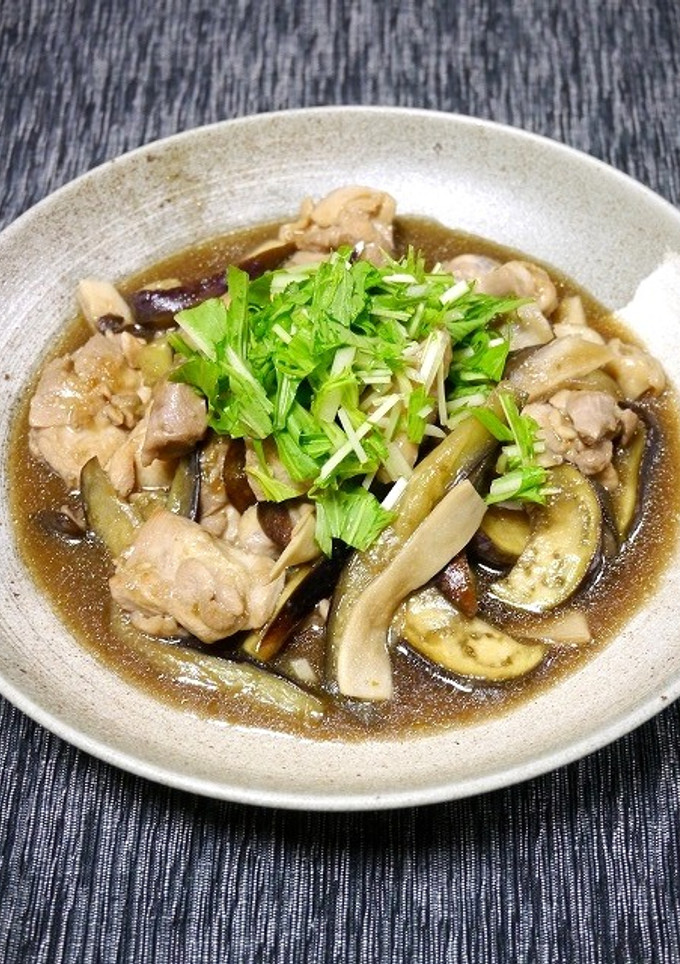 簡単！茄子きのこの肉炒め。ゆず胡椒風味-レシピのメイン写真