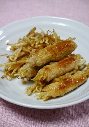 簡単小鉢！肉巻きもやしのガリバタポン酢-レシピのメイン写真