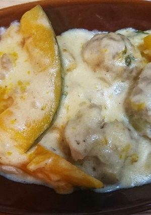 かぼちゃとミートボールのクリーム煮-レシピのメイン写真
