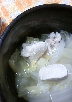 白菜と鶏肉のお鍋-レシピのメイン写真
