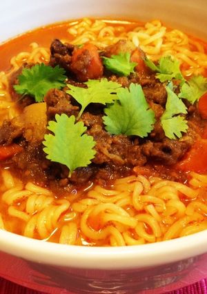 残ったカレーで簡単辛ラーメン♡-レシピのメイン写真
