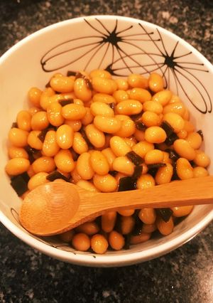 圧力鍋で簡単！時短！蒸した大豆の煮豆-レシピのメイン写真