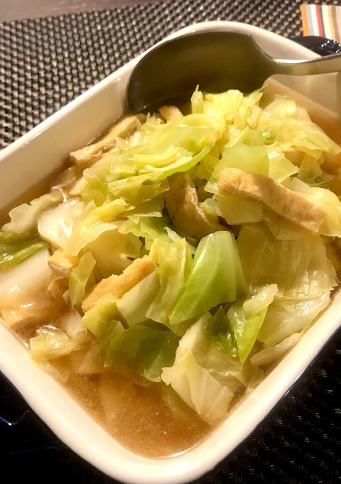 柔らか！あまい！キャベツと薄揚げの煮もの-レシピのメイン写真