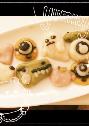 キャラ白玉団子☆ミニオンズなど-レシピのメイン写真
