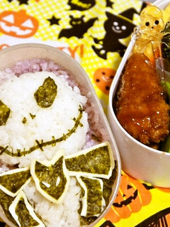 ハロウィン弁♪ジャック・スケリントン弁当-レシピのメイン写真