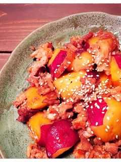 豚肉とサツマイモの甘辛炒め-レシピのメイン写真