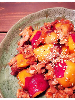 豚肉とサツマイモの甘辛炒め-レシピのメイン写真
