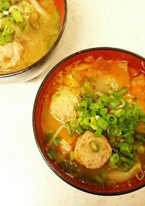 肉団子たっぷり我が家のキムチスープ-レシピのメイン写真