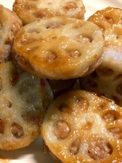 レンコンのひき肉のはさみ焼き-レシピのメイン写真