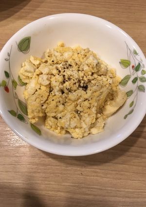 昆布つゆで炒り卵豆腐-レシピのメイン写真