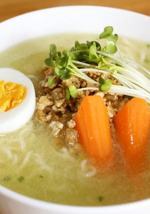 カレー鶏そぼろのじゃがとろラーメン-レシピのメイン写真