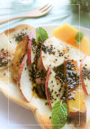 大学芋×リンゴの蜂蜜クリチトースト-レシピのメイン写真