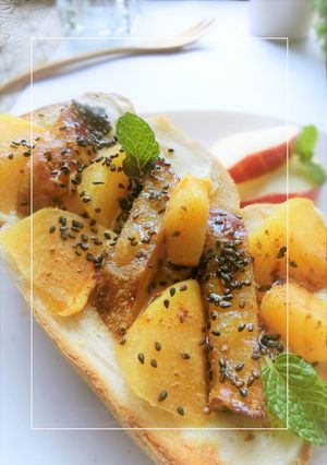 大学芋×柿の蜂蜜クリチトースト-レシピのメイン写真