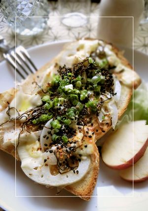 蓮根×玉葱和トースト　葱×黒酢風味-レシピのメイン写真