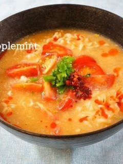 トマトと卵の酸辣湯風とろみめん-レシピのメイン写真