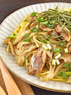 きのこ和風パスタ 骨まで食べるアジで作る-レシピのメイン写真