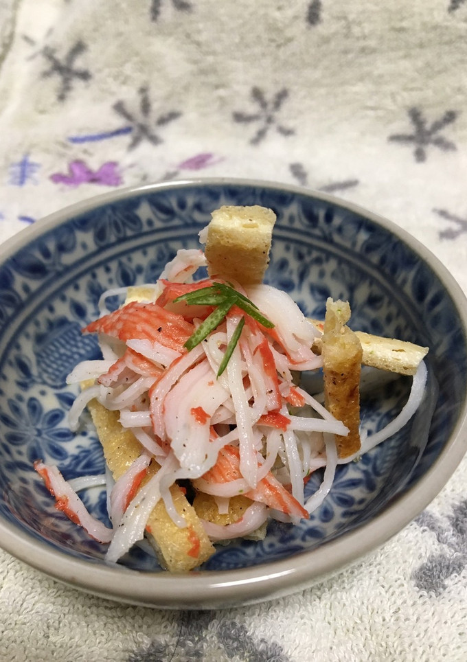 カニカマと油揚げの酢の物-レシピのメイン写真