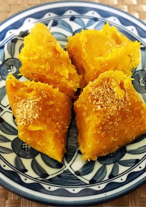 レンジだけ カボチャのごまミルク和え-レシピのメイン写真