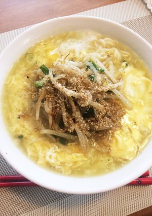 もやしたっぷり！生姜かき玉塩ラーメン-レシピのメイン写真