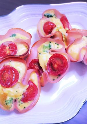 ハムで簡単時短キッシュ風♡-レシピのメイン写真