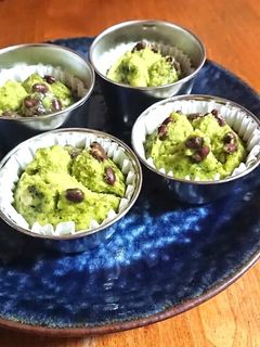 米粉にしてみたら、の抹茶蒸しパン-レシピのメイン写真