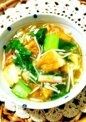 ☆厚揚げの青梗菜とカニかまのアンかけ☆-レシピのメイン写真