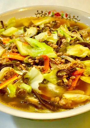 ひき肉と野菜のあんかけラーメン-レシピのメイン写真
