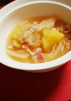生姜入り。大根とじゃが芋の中華スープ。-レシピのメイン写真