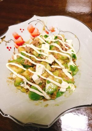 ツナとアボカドのわさび醤油和え-レシピのメイン写真