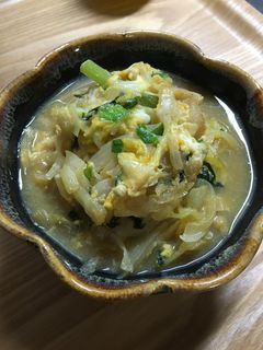 カツ丼風〜白菜と油揚げ玉子とじ-レシピのメイン写真