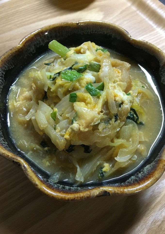 カツ丼風〜白菜と油揚げ玉子とじ-レシピのメイン写真