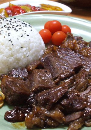 牛肉の味噌漬けステーキ　（白飯必須）-レシピのメイン写真