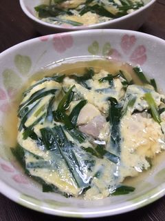 スープ風・ニラの玉子とじ♪-レシピのメイン写真