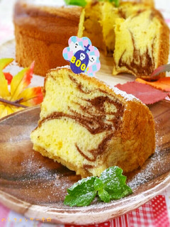 ハロウィン♥南瓜とココアのシフォンケーキ-レシピのメイン写真