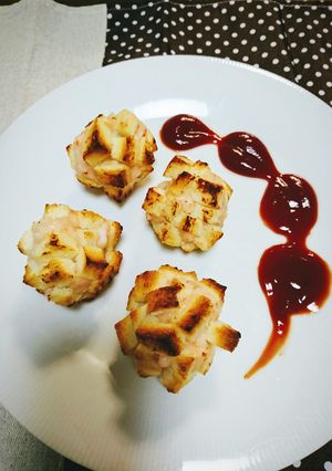 揚げない海老の焼き鹿の子揚げ～♪-レシピのメイン写真