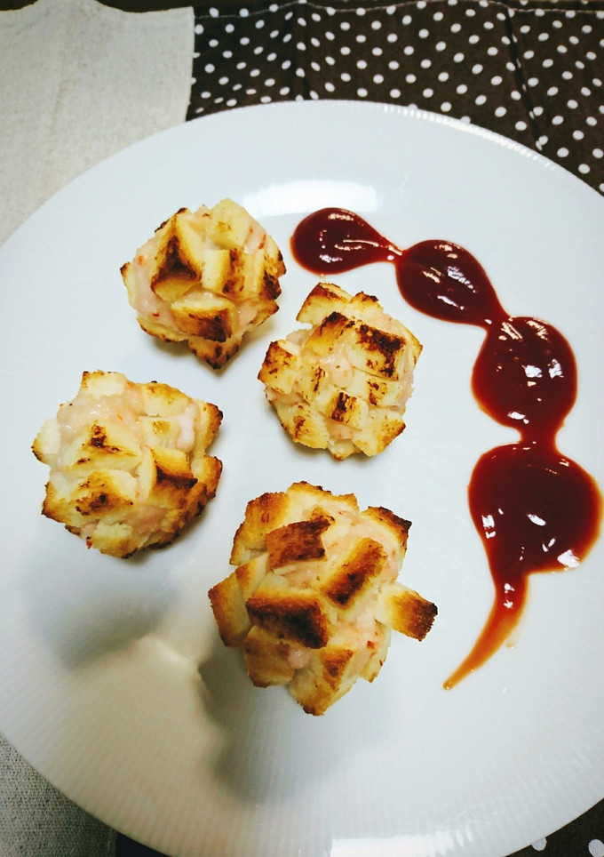 揚げない海老の焼き鹿の子揚げ～♪-レシピのメイン写真