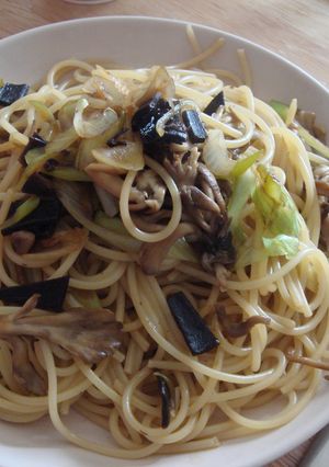 マイタケ塩昆布パスタ-レシピのメイン写真