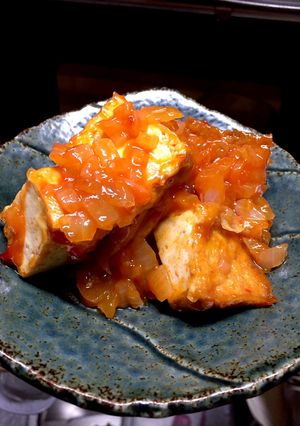 調味料2つだけ！厚揚げでエビチリ-レシピのメイン写真