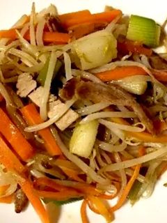 焼き豚ともやしのお手軽ポン酢炒め-レシピのメイン写真